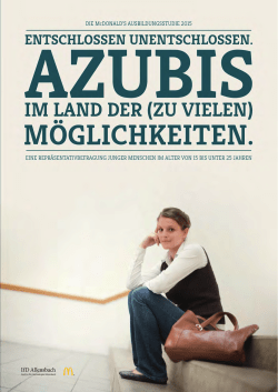 herunterladen! - DIE McDONALD`S AUSBILDUNGSSTUDIE 2015
