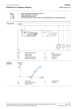 Anwendungsblatt CCG012 Kühldecke an analogem Ausgang DXR2