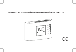 thermostat mit bildschirm für fan-coil mit ausgang für