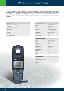 HT307 digitaler luxmeter mit analogem DC Ausgang
