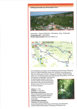 Hallbtageswanolerung &rdquo;Romantilker=Tour&rdquo;