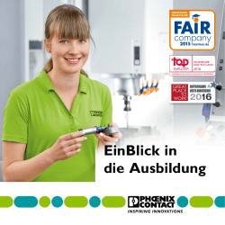 EinBlick in die Ausbildung