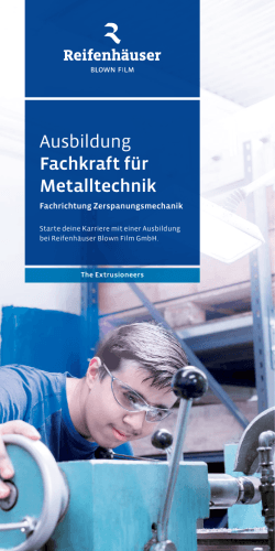 Ausbildung Fachkraft für Metalltechnik