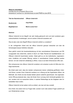 Offener Unterricht