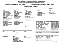 Organisationsplan der Arbeitsgruppe Innovationsregion