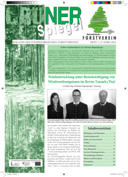 Gr&uuml;ner Spiegel 1/2016 - Forstverein Steiermark
