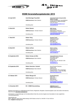 IKSM Veranstaltungskalender 2015