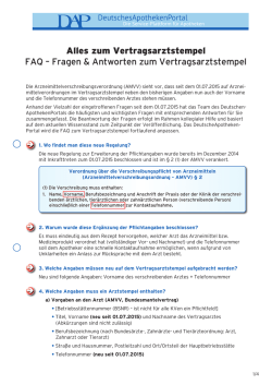 Alles zum Vertragsarztstempel FAQ
