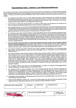 Unterschrift Eziehungsberechtigter