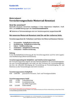 Versicherungsschutz-‐Motorrad