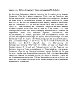 Jauche- und G&uuml;lleausbringung im