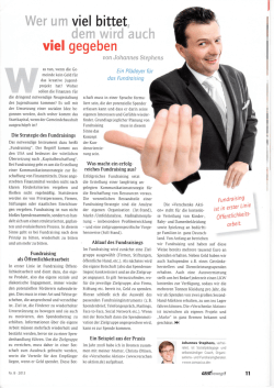 Wer um viel bittet, dem wird auch