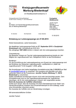 Einladung - Kreisjugendfeuerwehr Marburg