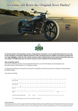 Gewinne mit Rewe die Original Jever Harley!
