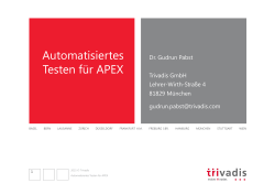 Automatisiertes Testen für APEX