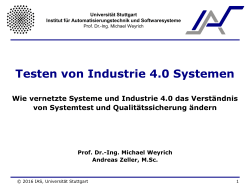 Testen von Industrie 4.0 Systemen - ias.uni-stuttgart.de