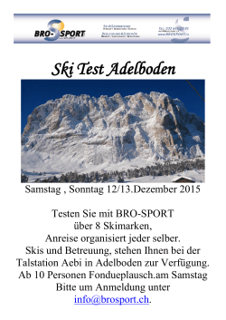 Ski Test Adelboden - Bro