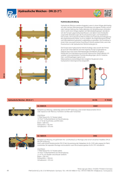Hydraulische Weichen - DN 25 (1