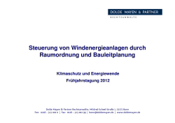 Vortragsmanuskript: „Steuerung von Windenergieanlagen durch