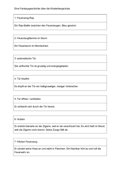 Eine Fantasygeschichte &uuml;ber die Klosterbergschule 1: Feuerzeug