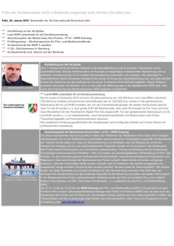 ifs-Newsletter Januar 2016