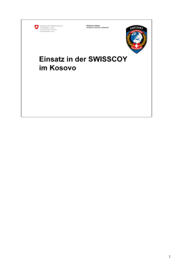 swisscoy - Schweizer Armee
