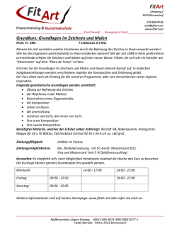 Grundkurs: Grundlagen im Zeichnen und Malen