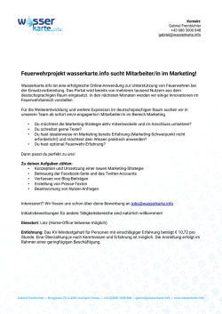 Feuerwehrprojekt wasserkarte.info sucht