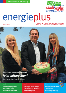 Jetzt mitmachen! - Stadtwerke Verden GmbH