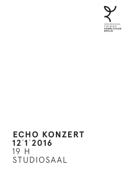 Echo Konzert Als PDF herunterladen
