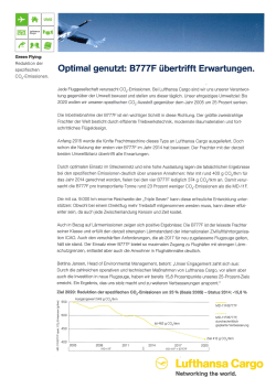 Optimal genutzt: B777F übertrifft Erwartungen