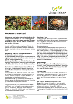 Hecken schmecken!