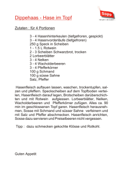 Dippehaas - bei der Metzgerei Sopp