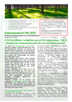 Emissionsbrief DE 08-2015 Betrug mit VER und