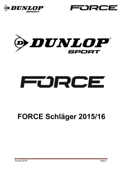 FORCE Schläger 2015/16