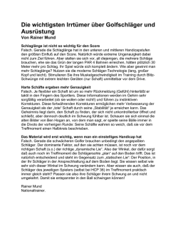 Die wichtigsten Irrt&uuml;mer &uuml;ber Golfschl&auml;ger und