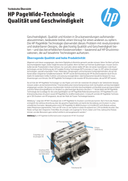 HP PageWide Technologie: Qualit&auml;t und Geschwindigkeit