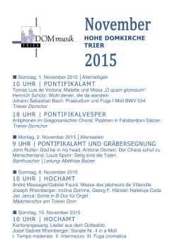 15 november - Dommusik Trier