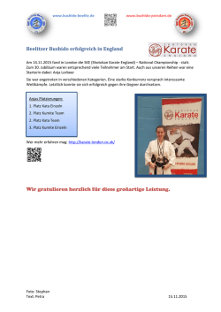 Beelitzer Bushido erfolgreich in England