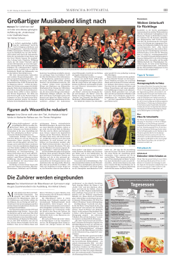 Gro&szlig;artiger Musikabend klingt nach