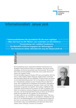 Infoblatt Januar PDF - Katholische Kirche im Kanton Z&uuml;rich