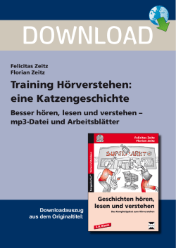 Training Hörverstehen: eine Katzengeschichte