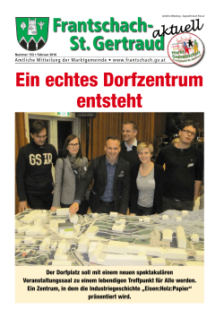 Ein echtes Dorfzentrum entsteht - Frantschach