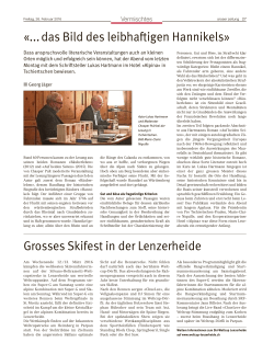 Bericht Aroser Zeitung, 25. Februar 2016 - Pro Tschiertschen