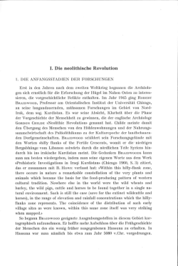 I. Die neolithische Revolution