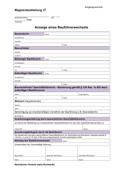 Anzeige eines Bauf&uuml;hrerwechsels (MA 37)