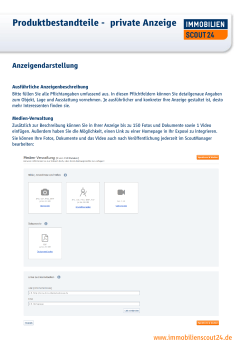 Produktbestandteile - private Anzeige