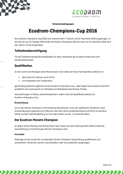 Ecodrom Champions Cup 2016