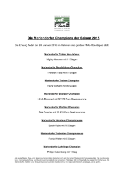 Mariendorfer Champions 2015