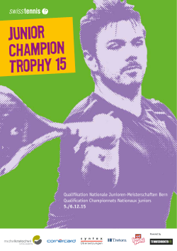 Junior Champion Trophy 15 - Zentrum für Ernährungsberatung +